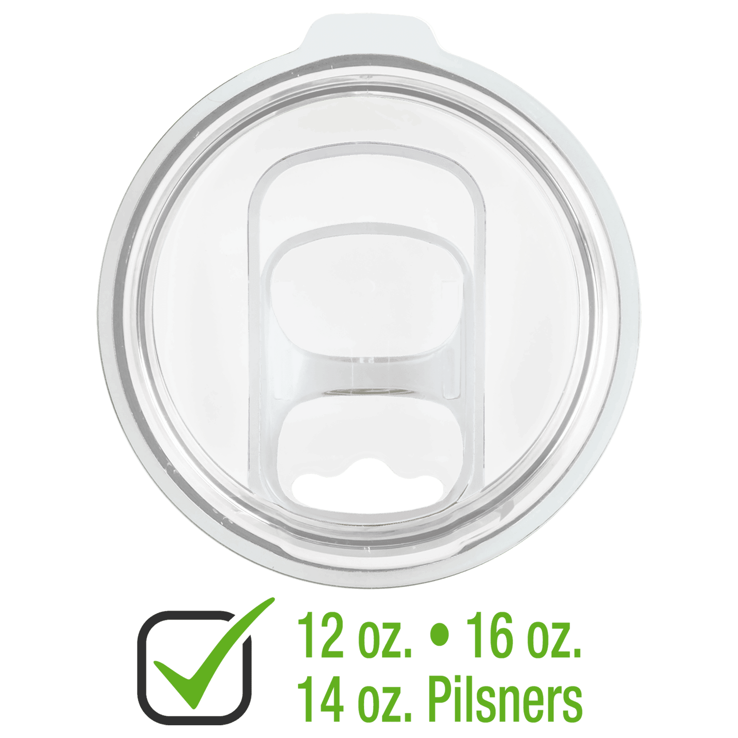 Polar Camel Upgraded SLIDER LID for 12oz & 16oz Stemless Tumblers, 14oz Pilsners & 22oz Skinny Tumblers