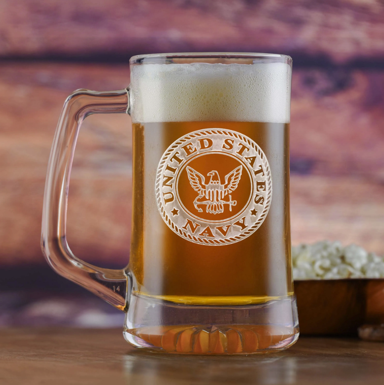 14oz Beer Mug with Handle - Laser Engraved