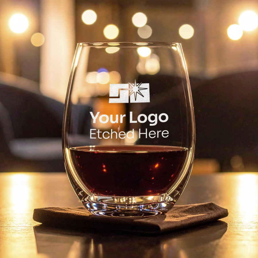 15oz Stemless Wine Glass - Laser Engraved