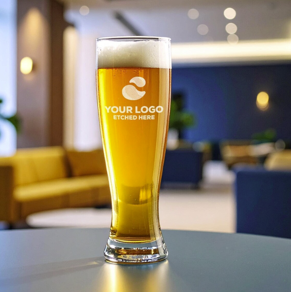 16oz Pilsner Beer Glass - Laser Engraved
