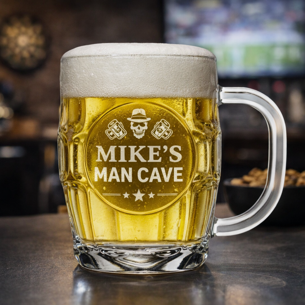 20oz Beer Mug with Handle - Laser Engraved