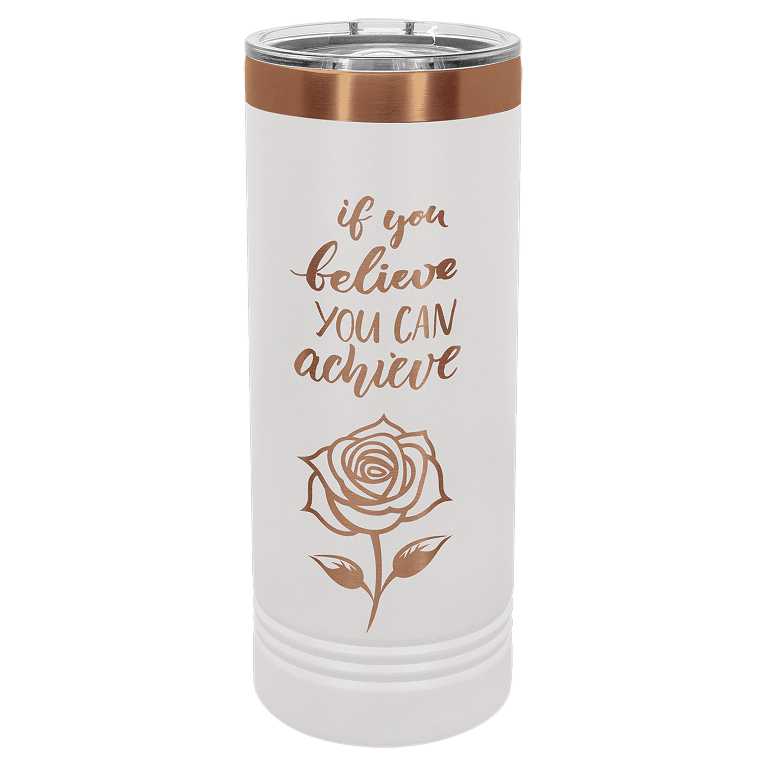 22oz Polar Camel Skinny Tumbler – Specialty Ion-Plated Finish with Slider Lid - Laser Engraved (Copy)