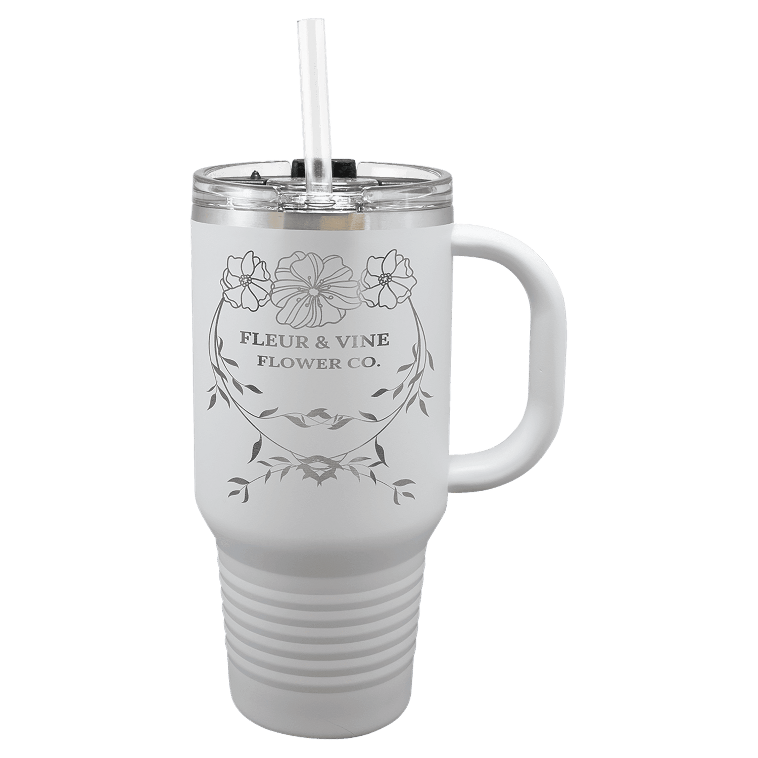 32oz Polar Camel Travel Mug with Snap Lid and Straw - Laser Engraved